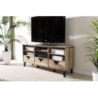 Baxton Studio W-1515 Wales Light Brown Wood 55-Inch TV Stand