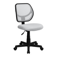 Flash Furniture Mid-Back White Mesh Task Chair and Computer Chair WA-3074-WHT-GG