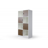 Baxton Studio WI5373 Chateau White/Brown Bookcase