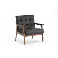 Baxton Studio Wiki-CN-A-Black Stratham Modern Club Chair