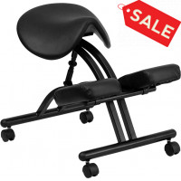 Flash Furniture Ergonomic Kneeling Chair with Black Saddle Seat WL-1421-GG