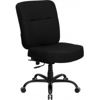 Flash Furniture Hercules Series 500 lb. Capacity Big & Tall Black Fabric Office Chair with Extra WIDE Seat WL-735SYG-BK-GG