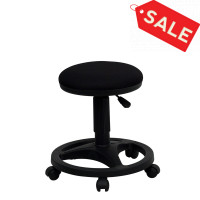 Flash Furniture Black Ergonomic Stool with Foot Ring WL-905DG-GG