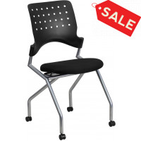 Flash Furniture Mobile Nesting Chair with Black Fabric Seat WL-A224V-GG