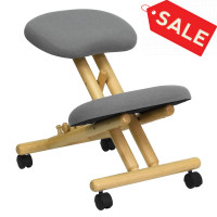 Flash Furniture Wooden Ergonomic Kneeling Posture Office Chair WL-SB-101-GG