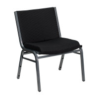 Flash Furniture Hercules Series 1000 lb. Capacity Big and Tall Extra Wide Black Fabric Stack Chair XU-60555-BK-GG