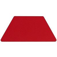 Flash Furniture 24''W x 48''L Trapezoid Activity Table High Pressure Red Laminate w/  Adjustable  Legs XU-A2448-TRAP-RED-H-P-GG