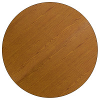 Flash Furniture 42'' Round Activity Table with Oak Thermal Fused Laminate Top and Standard Height Adjustable Legs XU-A42-RND-OAK-T-A-GG