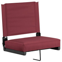 Flash Furniture XU-STA-M-GG Maroon Stadium Chair in Maroon