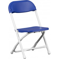 Flash Furniture Y-KID-BL-GG Kids Blue Plastic Folding Chair