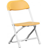 Flash Furniture Y-KID-YL-GG Kids Yellow Plastic Folding Chair