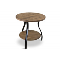 Baxton Studio YLX-2682-AT Newcastle Wood and Metal 3-Piece Table Set
