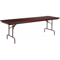 Flash Furniture YT-3096-MEL-WAL-GG Rectangular Walnut Melamine Laminate Folding Banquet Table