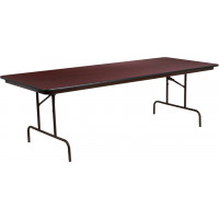 Flash Furniture YT-3696-MEL-WAL-GG Rectangular Walnut Melamine Laminate Folding Banquet Table