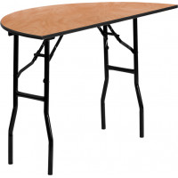 Flash Furniture 48'' Half-Round Wood Folding Banquet Table YT-WHRFT48-HF-GG