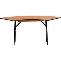 Flash Furniture 5.5 ft. x 2 ft. Serpentine Wood Folding Banquet Table YT-WSFT48-24-SP-GG