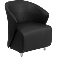 Flash Furniture ZB-1-GG Black Leather Reception Chair