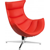 Flash Furniture ZB-34-GG Red Leather Swivel Cocoon Chair