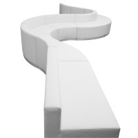 Flash Furniture ZB-803-410-SET-WH-GG HERCULES Alon Series White Leather Reception Configuration