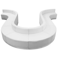 Flash Furniture ZB-803-440-SET-WH-GG HERCULES Alon Series White Leather Reception Configuration