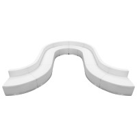 Flash Furniture ZB-803-450-SET-WH-GG HERCULES Alon Series White Leather Reception Configuration