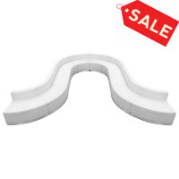 Flash Furniture ZB-803-450-SET-WH-GG HERCULES Alon Series White Leather Reception Configuration