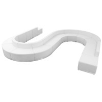 Flash Furniture ZB-803-460-SET-WH-GG HERCULES Alon Series White Leather Reception Configuration