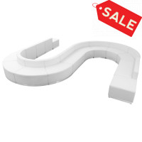 Flash Furniture ZB-803-460-SET-WH-GG HERCULES Alon Series White Leather Reception Configuration