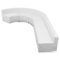 Flash Furniture ZB-803-470-SET-WH-GG HERCULES Alon Series White Leather Reception Configuration