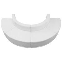 Flash Furniture ZB-803-520-SET-WH-GG HERCULES Alon Series White Leather Reception Configuration