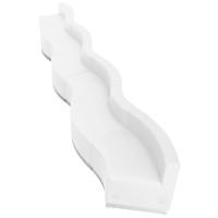 Flash Furniture ZB-803-550-SET-WH-GG HERCULES Alon Series White Leather Reception Configuration