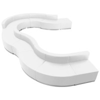 Flash Furniture ZB-803-570-SET-WH-GG HERCULES Alon Series White Leather Reception Configuration