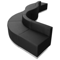 Flash Furniture ZB-803-580-SET-BK-GG HERCULES Alon Series Black Leather Reception Configuration