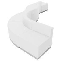 Flash Furniture ZB-803-580-SET-WH-GG HERCULES Alon Series White Leather Reception Configuration