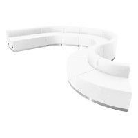 Flash Furniture ZB-803-600-SET-WH-GG HERCULES Alon Series White Leather Reception Configuration