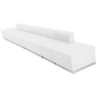 Flash Furniture ZB-803-640-SET-WH-GG HERCULES Alon Series White Leather Reception Configuration