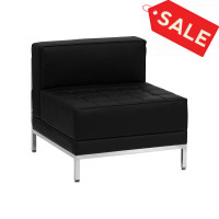 Flash Furniture Hercules Imagination Series Contemporary Black Leather Middle Chair ZB-IMAG-MIDDLE-GG