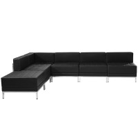 Flash Furniture ZB-IMAG-SECT-SET10-GG HERCULES Imagination Series Black Leather Sectional Configuration