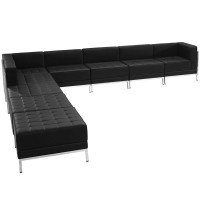 Flash Furniture ZB-IMAG-SECT-SET11-GG HERCULES Imagination Series Black Leather Sectional Configuration