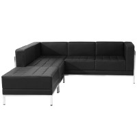 Flash Furniture ZB-IMAG-SECT-SET9-GG HERCULES Imagination Series Black Leather Sectional Configuration