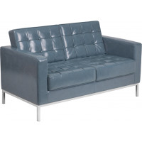 Flash Furniture ZB-LACEY-831-2-LS-GY-GG Bonded Leather loveseat in Gray
