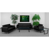 Flash Furniture Hercules Lacey Series Reception Set ZB-LACEY-831-2-SET-BK-GG