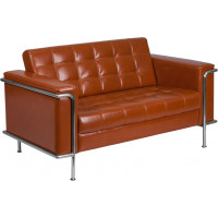 Flash Furniture ZB-LESLEY-8090-LS-COG-GG Bonded Leather loveseat in Cognac