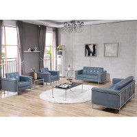 Flash Furniture ZB-LESLEY-8090-SET-GY-GG Hercules Lesley Series Reception Set in Gray