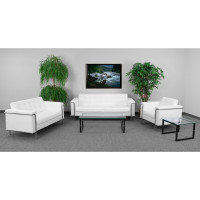 Flash Furniture Hercules Lesley Series Reception Set In White ZB-LESLEY-8090-SET-WH-GG