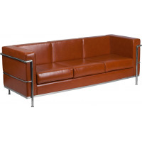 Flash Furniture ZB-REGAL-810-3-SOFA-COG-GG Bonded Leather sofa in Cognac