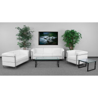 Flash Furniture Hercules Regal Series Reception Set In White ZB-REGAL-810-SET-WH-GG